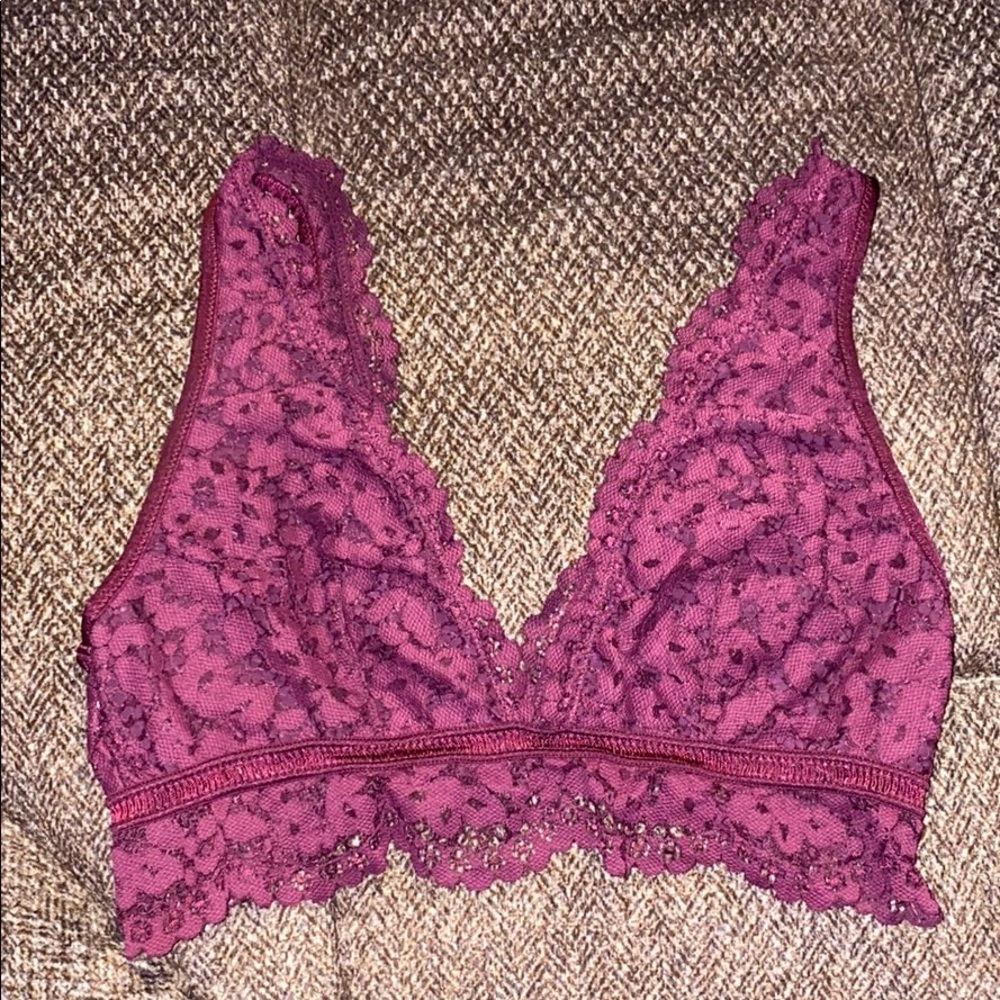 Lace Maroon Bralette (L)